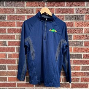 Ultra Club Cool & Dry Navy Blue and Gray 1/4 Zip Up Athletic Jacket